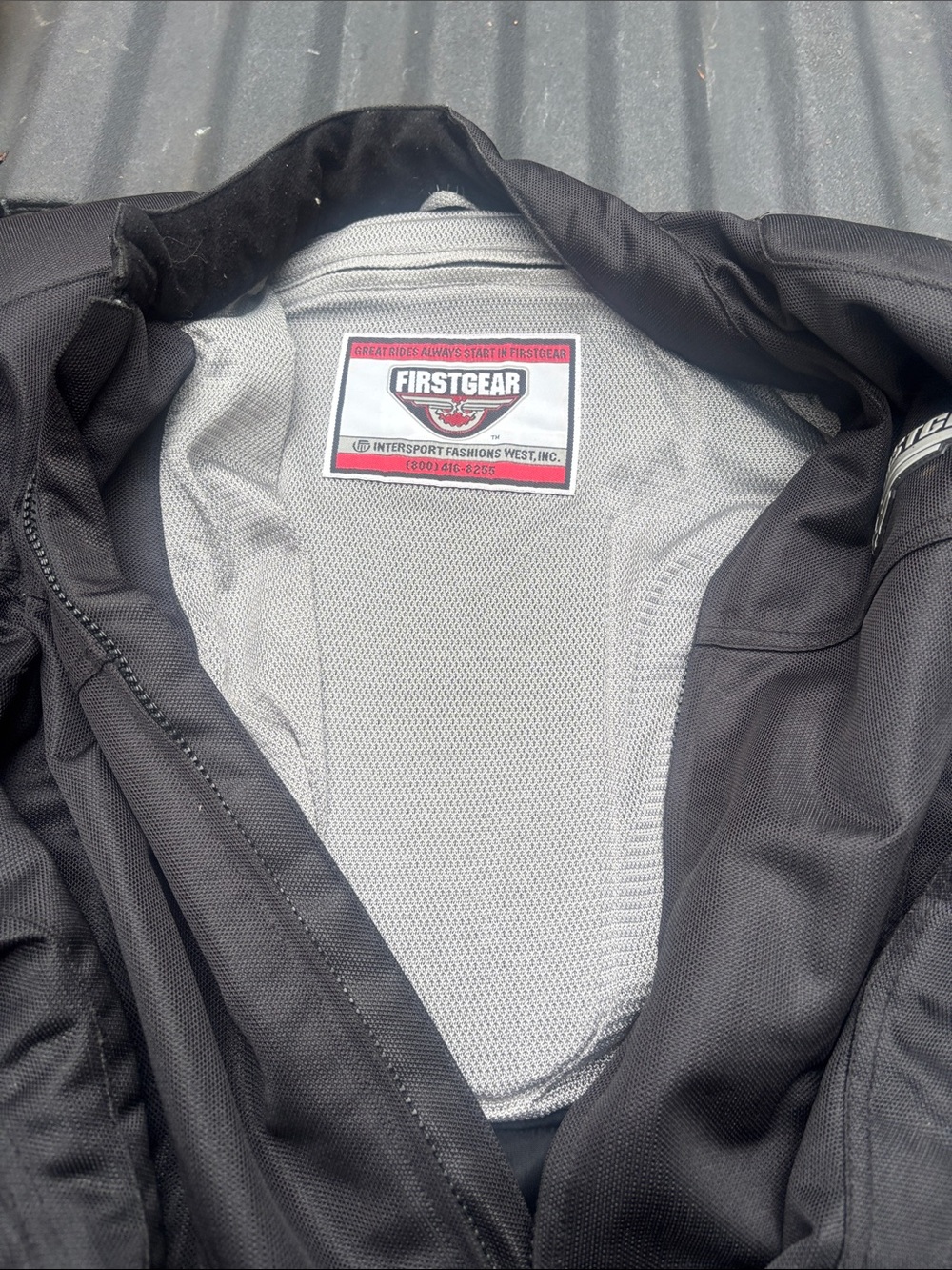 Men's Black Performance Motorcycle Jacket First Gear great condition